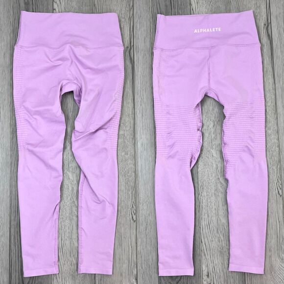 Alphalete Athletic Halo Bloom Size L High Performance Seamless Activew Leggings - Picture 1 of 12
